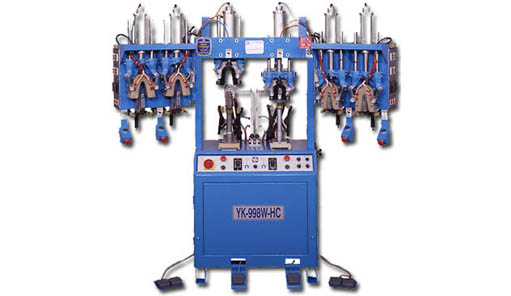 YK-998W-4HC 4 Hot & 2 Cold Stations Backpart Moulding Machine With Flanging Wipers